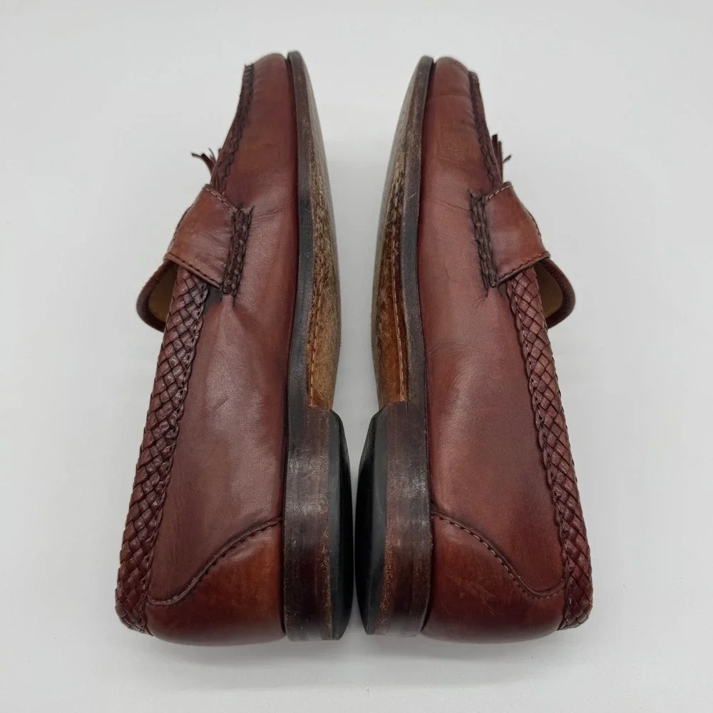 Allen Edmonds Maxfield Tassel Loafers Woven Leather Dress Shoes Slip On Size  9D